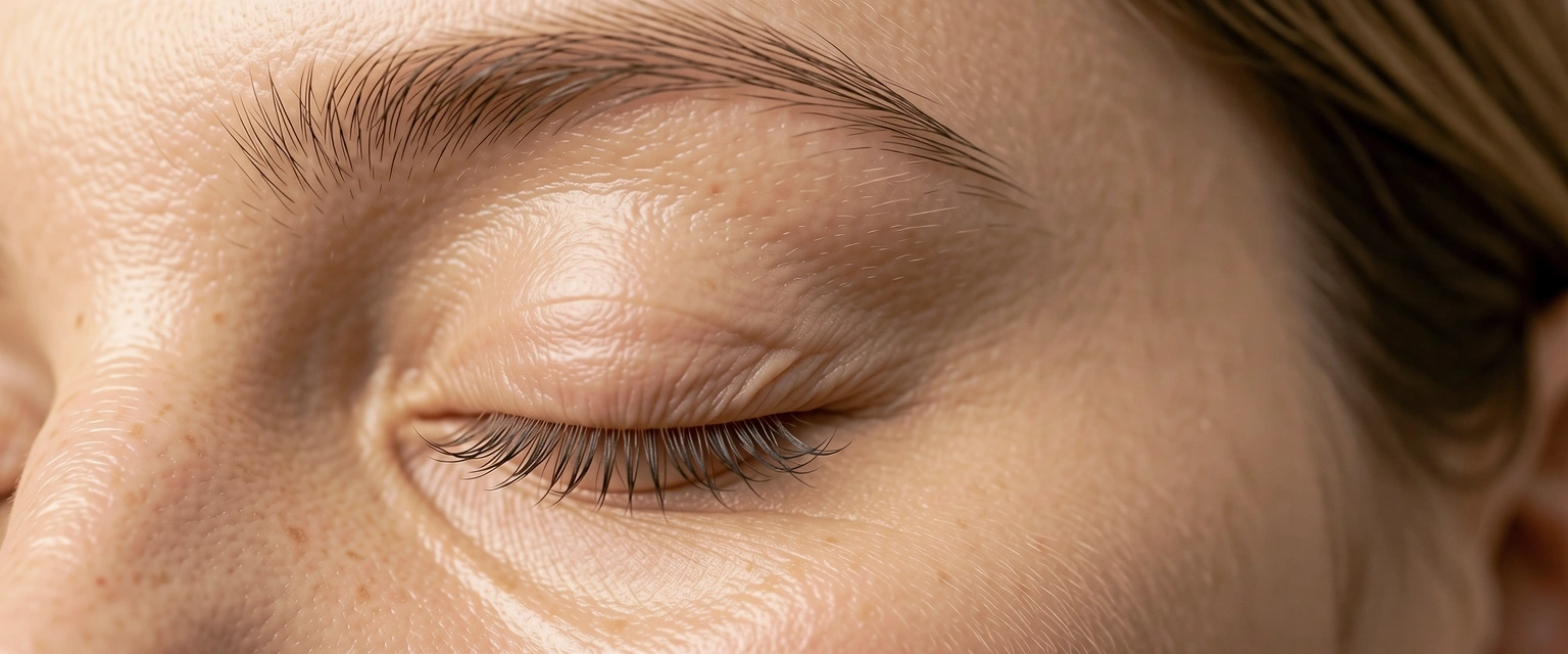 Nahaufnahme eines ruhenden Gesichts im Tiefschlaf